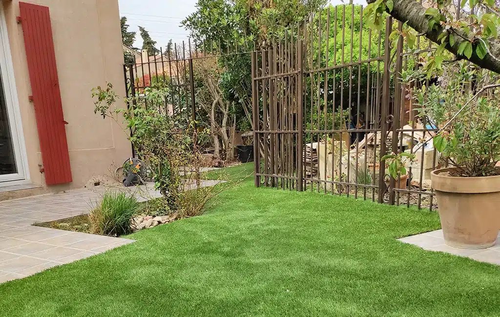 Réalisation d'un jardin en gazon synthétique à Strasbourg