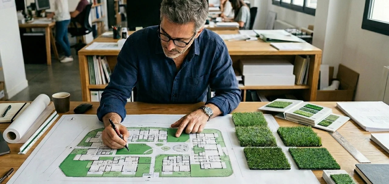 Bureau d'étude Maitre d'oeuvre / architecte : Choix gazon synthétique