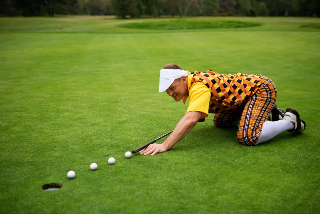mini golf en gazon synthetique